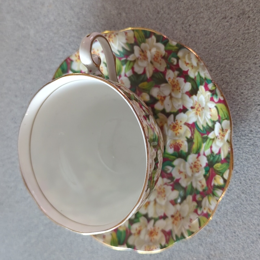 Peach Tree by Royal Standard Fine Bone China Made in England Cup and Saucer
